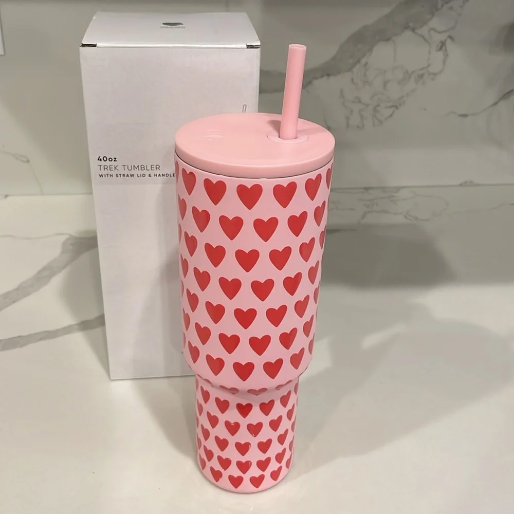 Simple Modern - SWEETHEART ♥️ Pink and Red 40oz Trek Tumbler - NWT!